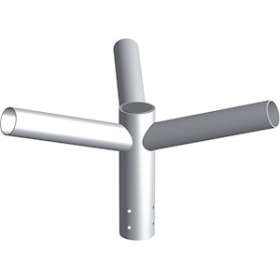 Triple crossette KC en aluminium émerisé, 0.50m, 5 degrés pour fût 60 mm|Petitjean-PTJ7507303181