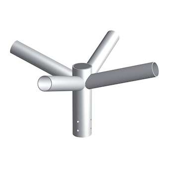 Quadruple crossette KC en aluminium émerisé, 0.50m, 5 degrés pour fût 60 mm|Petitjean-PTJ7507304181