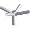 Quadruple crossette KC en aluminium thermolaqué, 0.50m, 5 degrés pour fût 60 mm|Petitjean-PTJ7507304182