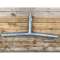 Double crossette KC acier galvanisé, 0.50m, 15 degrés pour fût BM RC, avec vis|Petitjean-PTJ141948