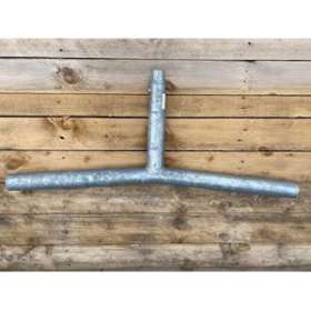 Double crossette KC acier galvanisé, 0.50m, 15 degrés pour fût BM RC, avec vis|Petitjean-PTJ141948