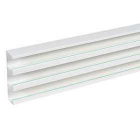 Goulotte Logix 45-190x50-3 compartiments-2m-Livré sans couvercle-PVC Blanc Artic|Planet wattohm-PLW68036