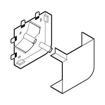 Angle plat - Pour goulotte Logix 45 160x50mm - Blanc antimicrobien|Planet wattohm-PLW68715