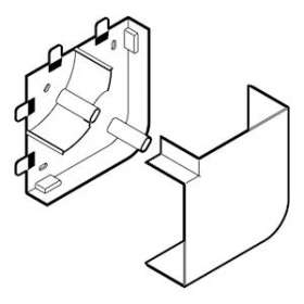 Angle plat - Pour goulotte Logix 45 160x50mm - Blanc antimicrobien|Planet wattohm-PLW68715