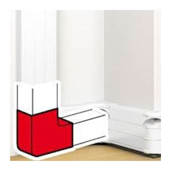 Angle plat 90DEG pour goulotte à clippage direct Mosaic 50x180mm - blanc|Legrand-LEG075646