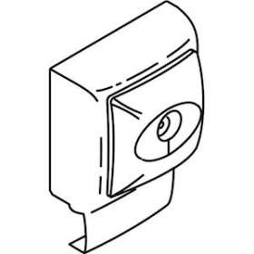 Prise TV simple saillie Keva - Mâle -Pour moulures Keva hauteur 15mm-Blanc Artic|Planet wattohm-PLW11947