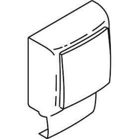 Poussoir saillie Keva - 6A - Pour moulures Keva hauteur 15mm -PVC -Blanc Artic|Planet wattohm-PLW11944