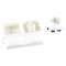 Prise 2P+T + emplacement vide saillie Keva-Pour moulure Keva hauteur 12mm-Blanc|Planet wattohm-PLW11932