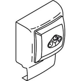 Prise TV-FM-SAT saillie Keva - Pour moulures Keva hauteur 15mm-PVC - Blanc Artic|Planet wattohm-PLW11948
