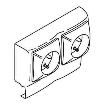 Prise 2x2P+T saillie Keva-Bornes auto-Pour moulure Keva hauteur 15mm-Blanc Artic|Planet wattohm-PLW11950