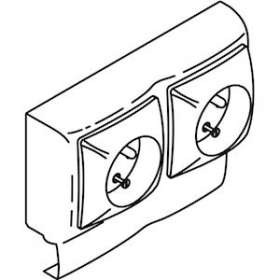 Prise 2x2P+T saillie Keva-Bornes auto-Pour moulure Keva hauteur 15mm-Blanc Artic|Planet wattohm-PLW11950
