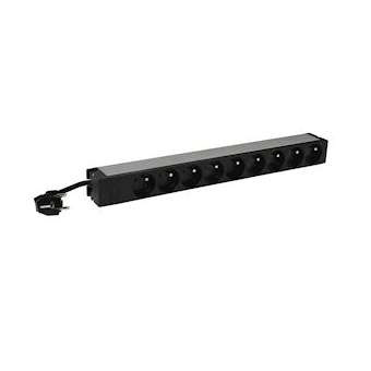 PDU 19pouces 1U LCS² voyant témoin tension 9x2P+T -cordon 3m avec fiche 2P+T 16A|Legrand-LEG646820