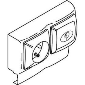 Prise 2P+T + prise TV simple saillie Keva - Pour moulure Keva hauteur 15mm-Blanc|Planet wattohm-PLW11955
