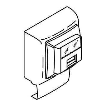Prise RJ45 saillie Keva - Cat.5e FTP -Pour moulures Keva 32x12mm-PVC-Blanc Artic|Planet wattohm-PLW11926