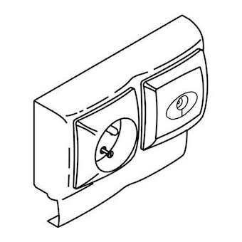 Prise 2P+T + prise TV simple saillie Keva - Pour moulure Keva hauteur 12mm-Blanc|Planet wattohm-PLW11935