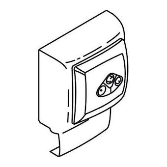 Prise TV-FM-SAT saillie Keva - Pour moulures Keva hauteur 20mm-PVC - Blanc Artic|Planet wattohm-PLW11968