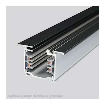 Rail 3 phases encastré 3000mm noir LxlxH: 3000x53x33mm|Planlicht-AH4679003SW