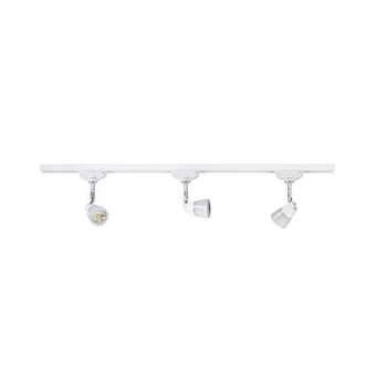DIAM - Rail 1 all. 029 + 3 spots GU10, blanc, a/lpes LED 6W 3000K 500lm incl|Aric-ARI1176