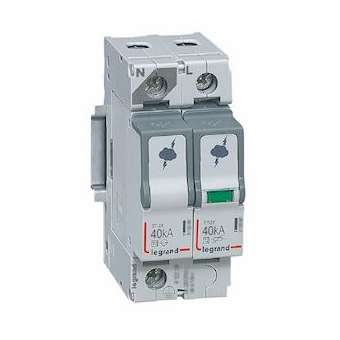 Parafoudre basse tension typeT2 Imax 40kA/pôle - 1P+N 320V~ - 2 modules|Legrand-LEG412244