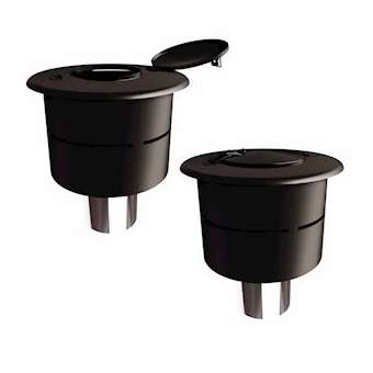 CHA.TERMINAL 80-130 PGI COLLER Couleur: NOIR MAT - RAL 9019 CTIV 80/130 PGI|Poujoulat-PJT370804549019