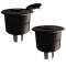 CHA.TERMINAL 80-130 PGI COLLER Couleur: NOIR MAT - RAL 9019 CTIV 80/130 PGI|Poujoulat-PJT370804549019