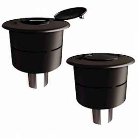 CHA.TERMINAL 80-130 PGI COLLER Couleur: NOIR MAT - RAL 9019 CTIV 80/130 PGI|Poujoulat-PJT370804549019