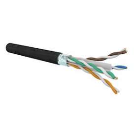 Câble 4 paires CAT6 F/UTP Resistant UV PE noir (touret de 500 m)|Gigamedia-GGMC6F4PPET5
