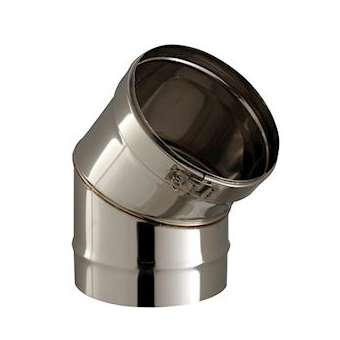 ELEM.COUDE 45DEG+ COLLIER 0:130 Non Peint EC 45-130 SL|Poujoulat-PJT361300219999