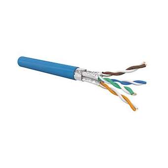 Câble CAT6A 4 paires AWG23 F/FTP LSOH Dca, Bleu (touret de 500 m)|Gigamedia-GGMC6AFF4PDBET5