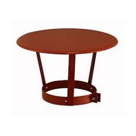 CHAPEAU PARE-PLUIE 0:150 Couleur: BRUN CUI - RAL 8004 CPP 150|Poujoulat-PJT451500788004