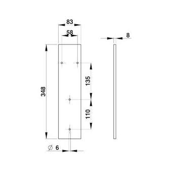 Plaque de compensation pour douche Presto DL 400 se|Presto-PSR27428