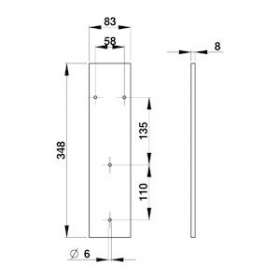 Plaque de compensation pour douche Presto DL 400 se|Presto-PSR27428