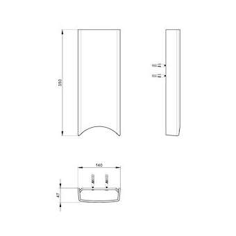 Cache tuyauterie pour douche temporisée DL800s - 350 mm|Presto-PSR27828