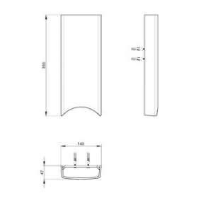 Cache tuyauterie pour douche temporisée DL800s - 350 mm|Presto-PSR27828