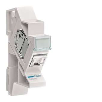 Connecteur RJ45 cat.6 + support modulaire pour grade 2TV|Hager-HAGTN007S