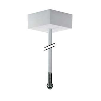 Suspension par tige UKNRE 100, 1m + baldaquin carré blanc, pr UKN (1 pièce)|Ridi-RII0202870