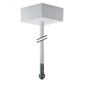 Suspension par tige UKNRE 100, 1m + baldaquin carré blanc, pr UKN (1 pièce)|Ridi-RII0202870