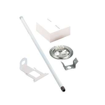 Tige de suspension ZRPE 050 ALI avec baldaquin carré, blanc, L0,5m (1 pièce)|Ridi-RII0202874
