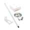 Tige de suspension ZRPE 050 ALI avec baldaquin carré, blanc, L0,5m (1 pièce)|Ridi-RII0202874