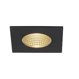 PATTA-I encastré plafond, carré, noir, 12W, 3000K, 38DEG, alim incluse|SLV-DC5114430