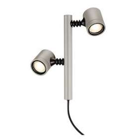 MYRA, gris, GU10, max. 2x4,5W, IP44|SLV-DC5233184