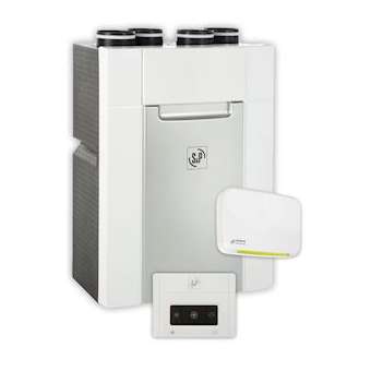 VMC double flux THR 88%, 210 m3/h commande par sondes QAI et thermohygrométrique|S&P France ( Unelvent )-UNE600101