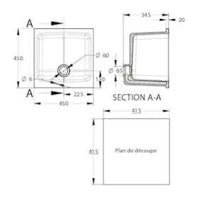 Cuve ceramique 450 x 450mm|Sanifirst-SAN76219