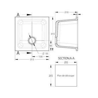 Cuve ceramique 320x 320mm|Sanifirst-SAN76218