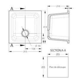Cuve ceramique 320x 320mm|Sanifirst-SAN76218