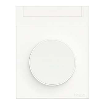 Odace Styl Pratic, plaque Blanc porte etiquette avec bloc lumineux 1 poste|Schneider Electric-SCHS520739