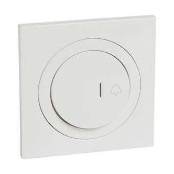 Poussoir simple lumineux + cadenas dooxie IP44 6A 250V~ et plaque carrée blanche|Legrand-LEG600010