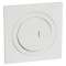 Poussoir simple lumineux + cadenas dooxie IP44 6A 250V~ et plaque carrée blanche