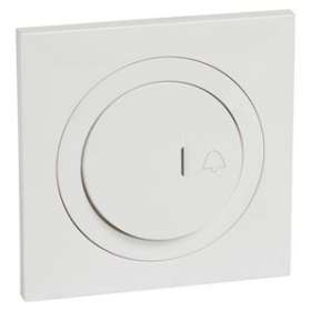Poussoir simple lumineux + cadenas dooxie IP44 6A 250V~ et plaque carrée blanche|Legrand-LEG600010
