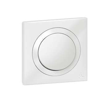 Interrupteur ou va-et-vient dooxie IP44 10AX livré avec plaque carrée blanche|Legrand-LEG600013